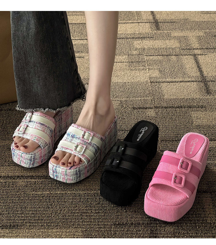 Simple All-match Wedge Platform Women's Sandals