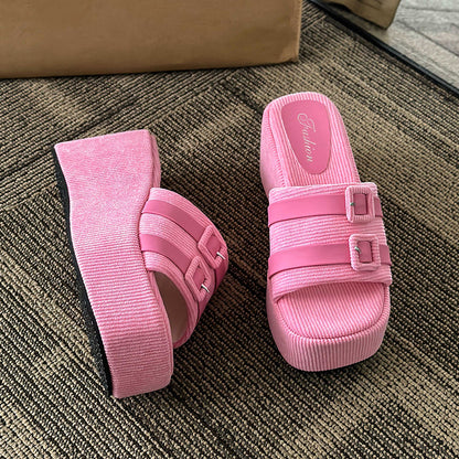 Simple All-match Wedge Platform Women's Sandals