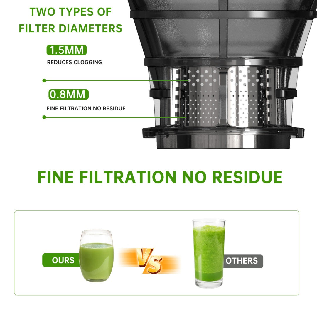 Cold Juicer, Chewable Juicer, Wide Feeding Trough For Easy Cleaning, Suitable For Whole Vegetables And Fruits
