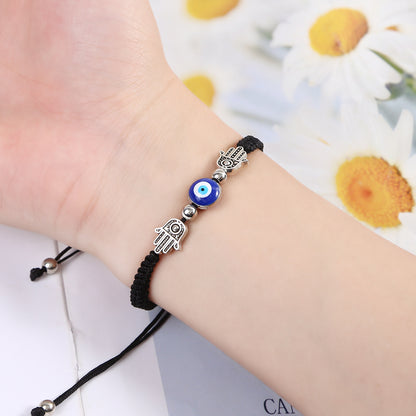 Adjustable Evil Eye Charm Bracelet