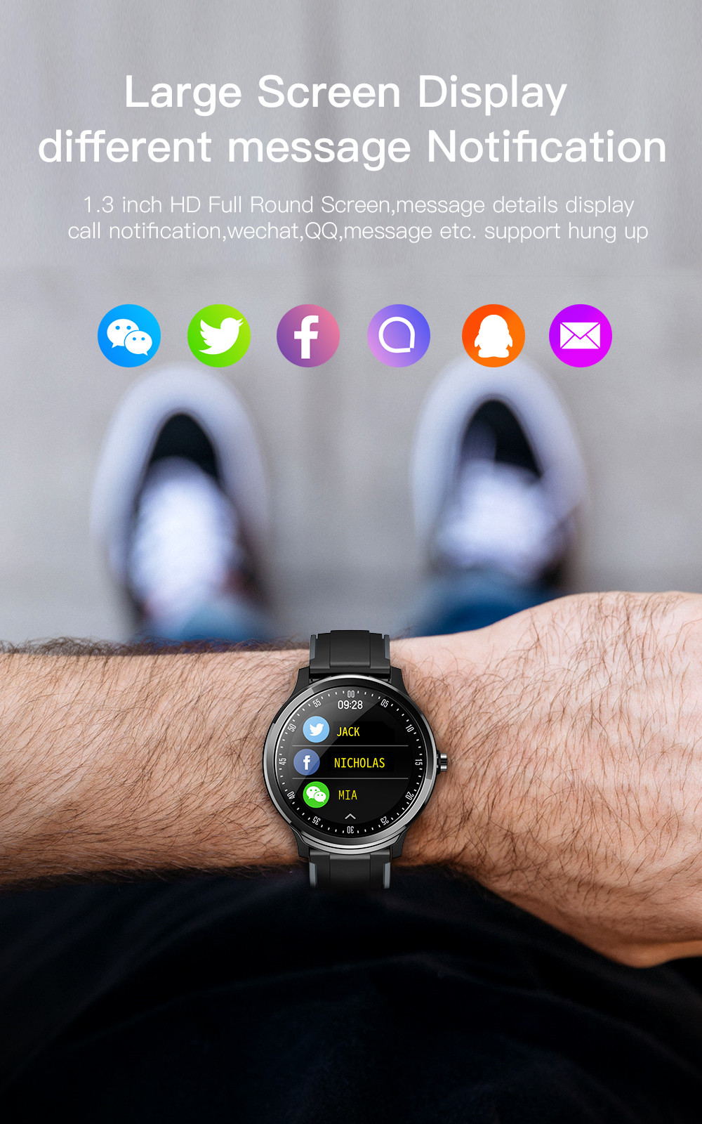 Smartwatch  Fashion fitness tracker
