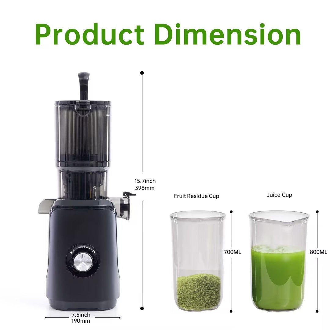 Cold Juicer, Chewable Juicer, Wide Feeding Trough For Easy Cleaning, Suitable For Whole Vegetables And Fruits