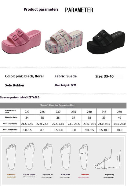 Simple All-match Wedge Platform Women's Sandals