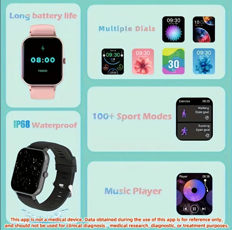 Smartwatch Fitness Tracker Waterproof