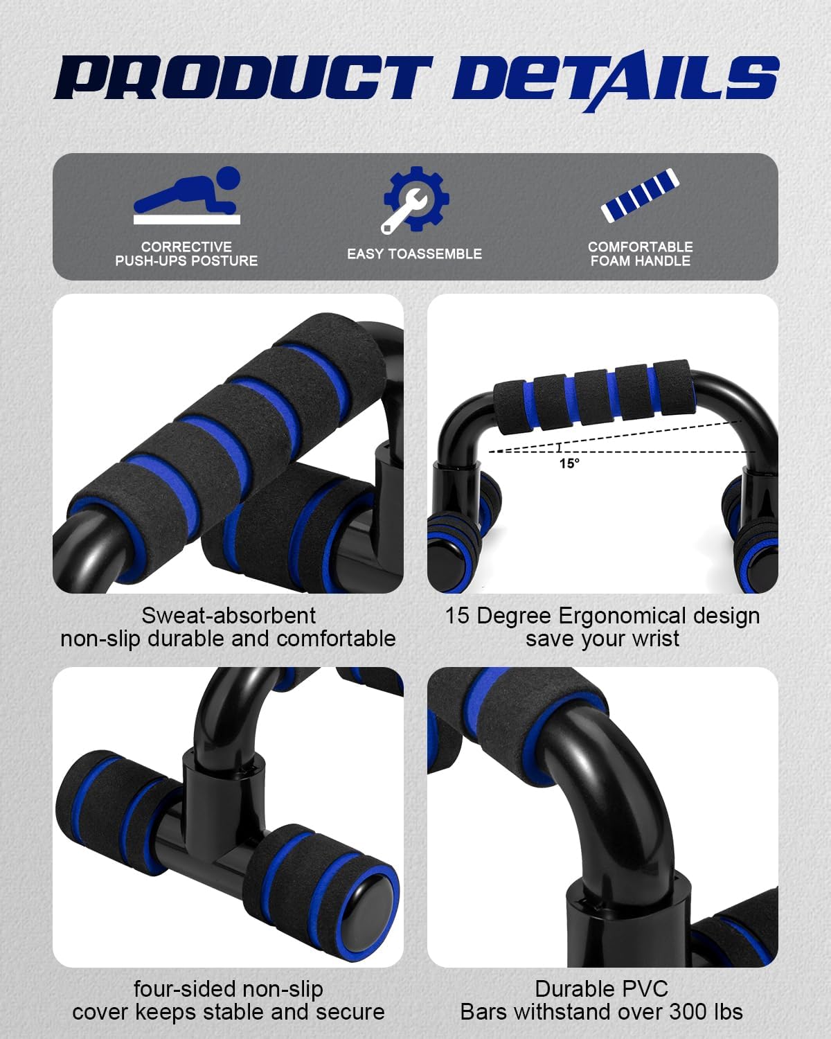 Portable Push Up Bars (2 Pack)