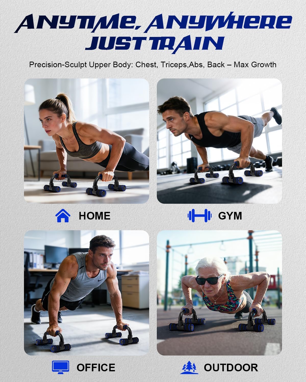 Portable Push Up Bars (2 Pack)