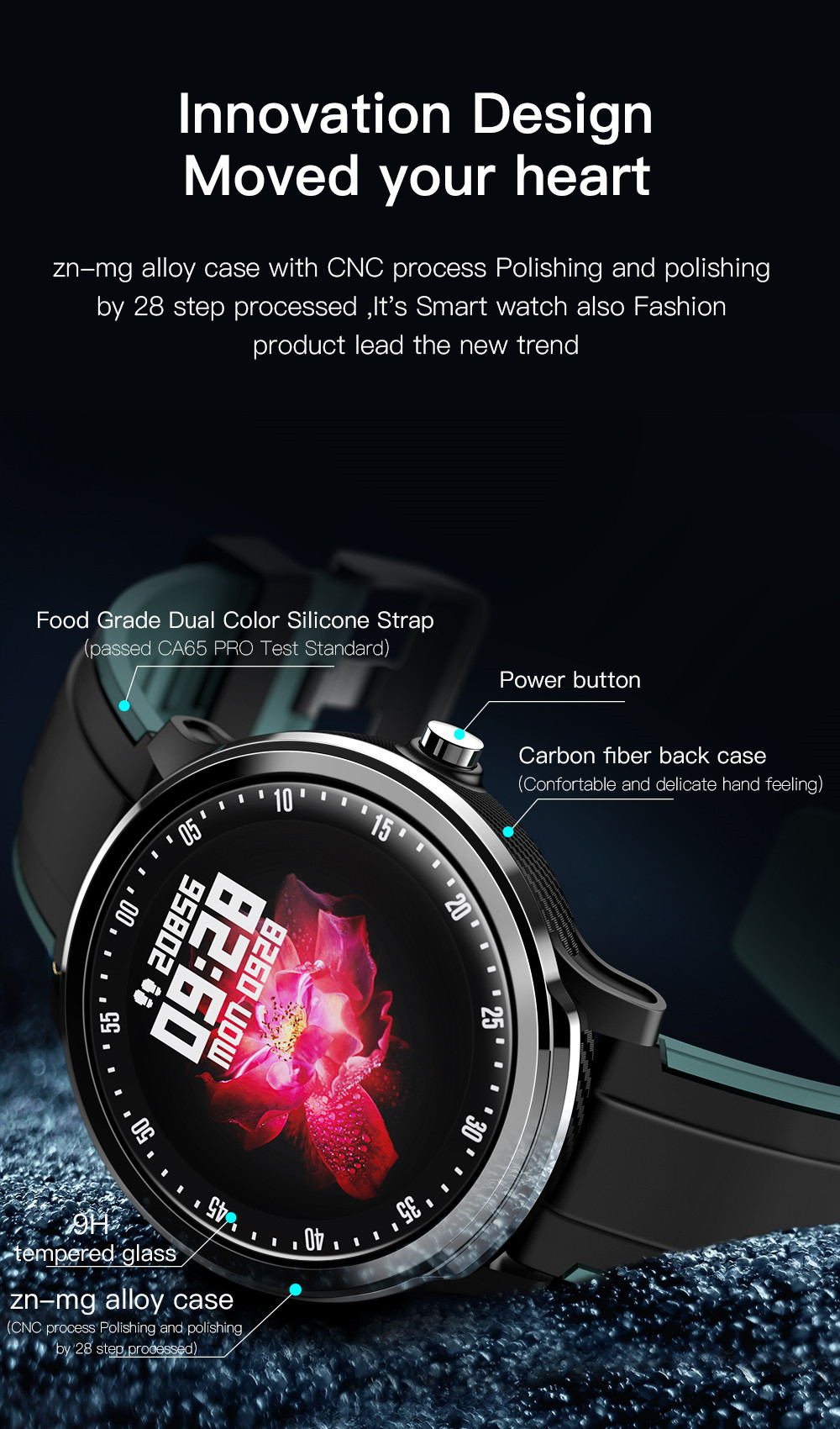 Smartwatch  Fashion fitness tracker