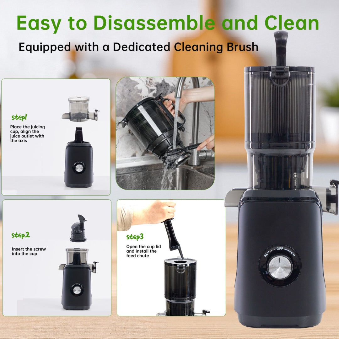 Cold Juicer, Chewable Juicer, Wide Feeding Trough For Easy Cleaning, Suitable For Whole Vegetables And Fruits