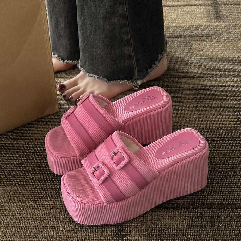 Simple All-match Wedge Platform Women's Sandals