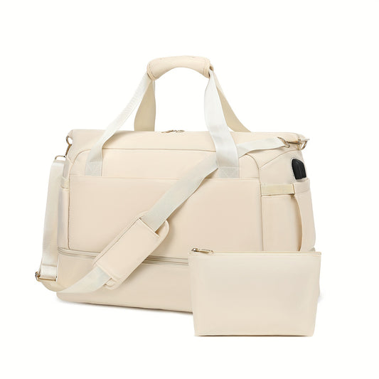 Women's Travel Duffel Bag, Sports Gym Yoga Duffel Bag Weekender Overnight Totes Bag