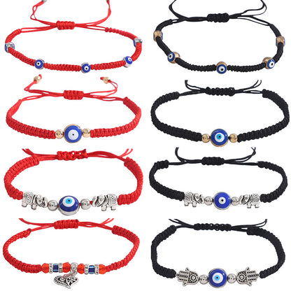 Adjustable Evil Eye Charm Bracelet