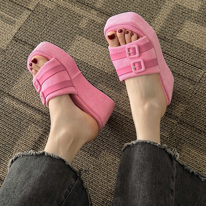 Simple All-match Wedge Platform Women's Sandals