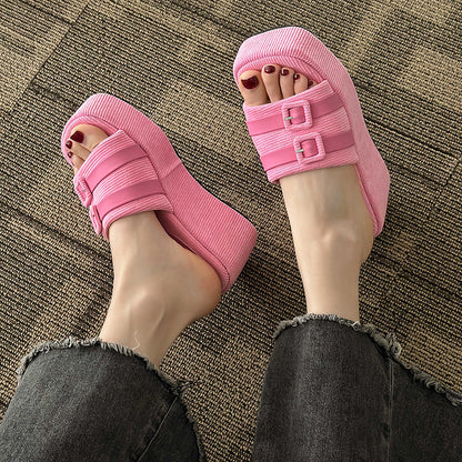 Simple All-match Wedge Platform Women's Sandals
