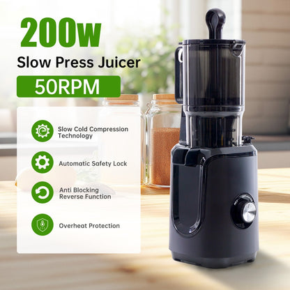 Cold Juicer, Chewable Juicer, Wide Feeding Trough For Easy Cleaning, Suitable For Whole Vegetables And Fruits
